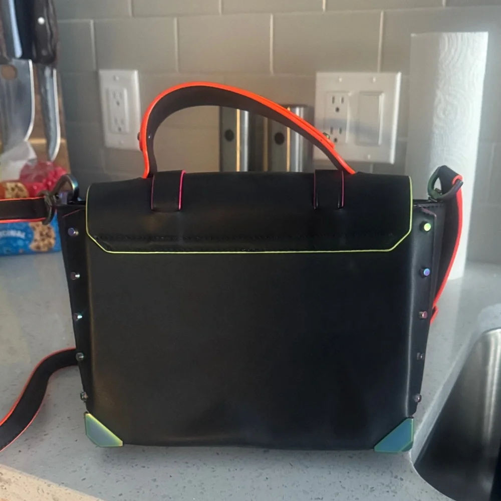 MICHAEL Michael Kors Black Mini Bag with Multicolor Accents - Picture 3 of 4